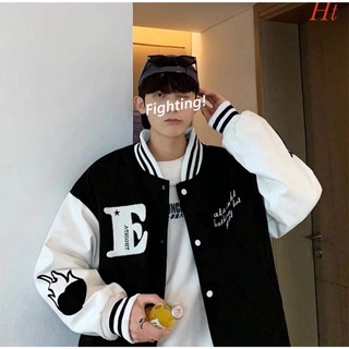 🦋Áo nỉ bomber lửa tay cúc bấm chữ E GH5784