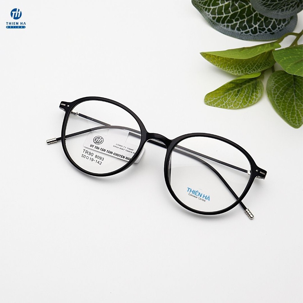 Gọng kính cận nữ , kính cận nhựa hottrend dáng tròn TH8093 nhựa dẻo bền đẹp