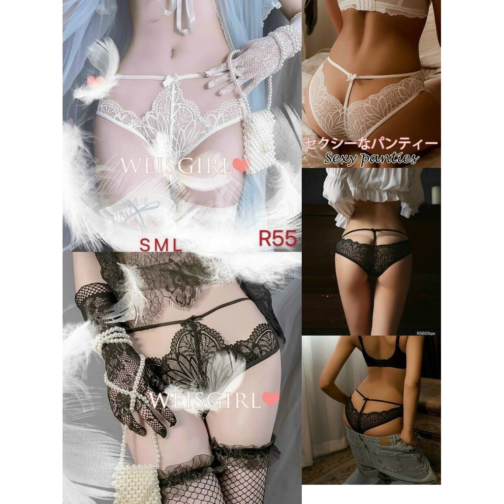 Quần lót ren dây đính nơ quyến rũ - QL058