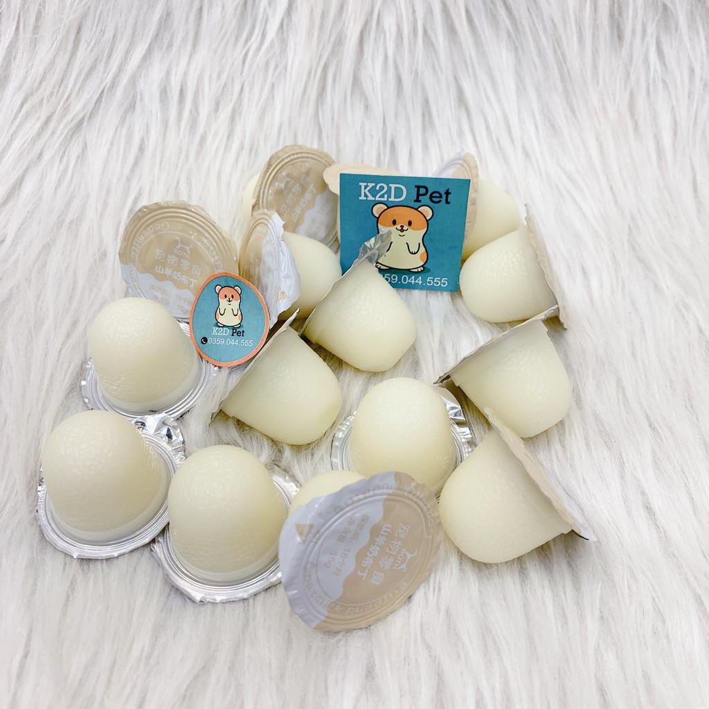 Pudding sữa dê, thạch sữa dê, thức ăn dinh dưỡng cho hamster, chó, mèo, thỏ, bọ, sóc