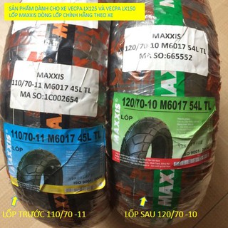 Lốp/vỏ xe máy không săm Maxxis 110/70-11