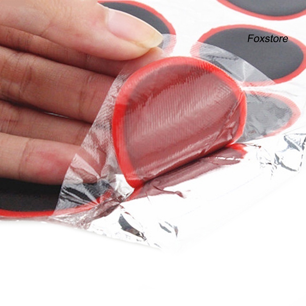 Bộ 48 Miếng Vá Lốp Xe Hình Vuông/Tròn Bằng Cao Su