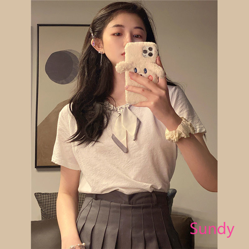 Áo thun dáng rộng thời trang mùa hè phong cách Hàn Quốc cho nữ