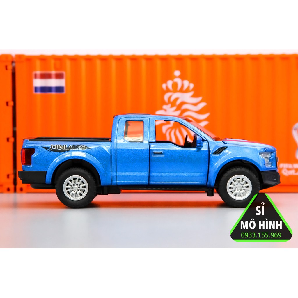 [ Sỉ Mô Hình ] Xe mô hình bán tải Ford F150 Raptor Pickup 1:32 Xanh