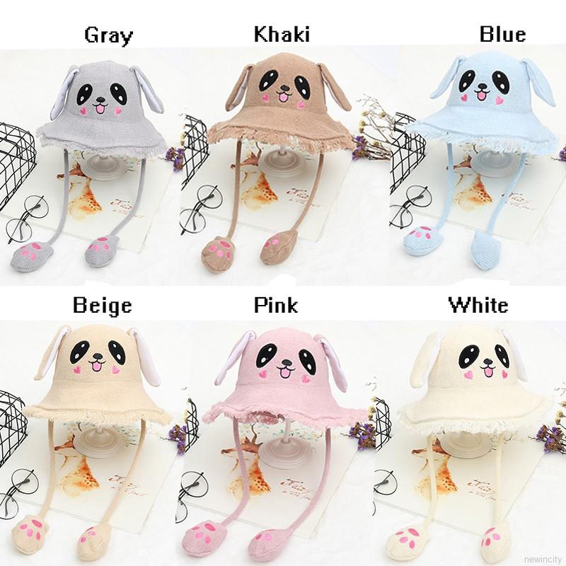 Mũ rộng vành họa tiết thỏ họa hình dễ thương cho bé gái nhiều màu lựa chọn