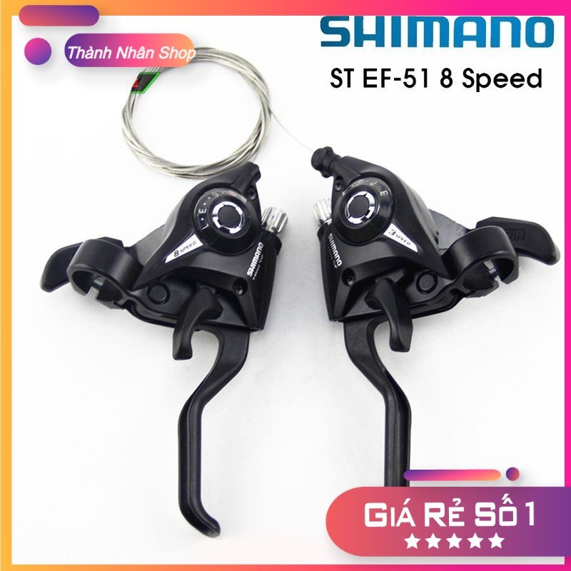 Tay đề bấm xả xe đạp 3x8 Speed SHIMANO