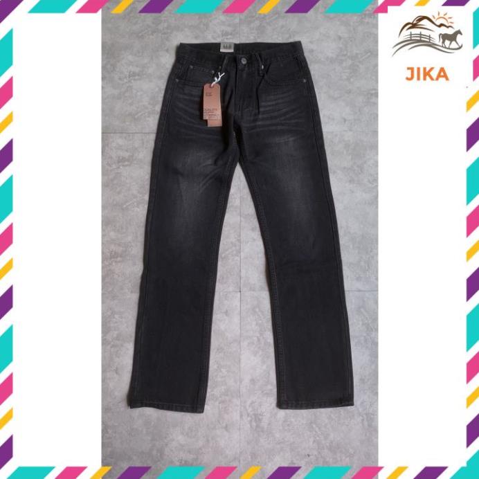 quần jean nam ống suông cotton cao cấp màu đen mài cam kết không phai màu JIKA STORE JK 895 2022