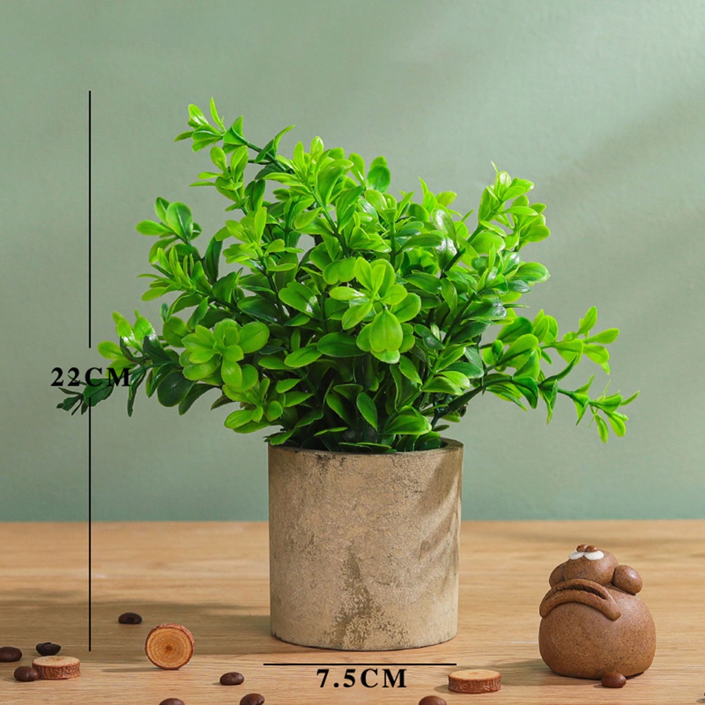 Bộ Chậu Cây Giả Bằng Pvc Thân Thiện Với Môi Trường Để Bàn/ Trang Trí Ban Công