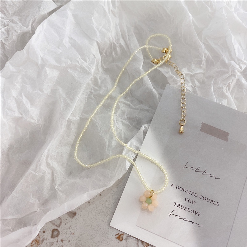 vòng cổ Chuỗi Hạt Màu Hồng / Tím Ngọt Ngào Cho Nữ