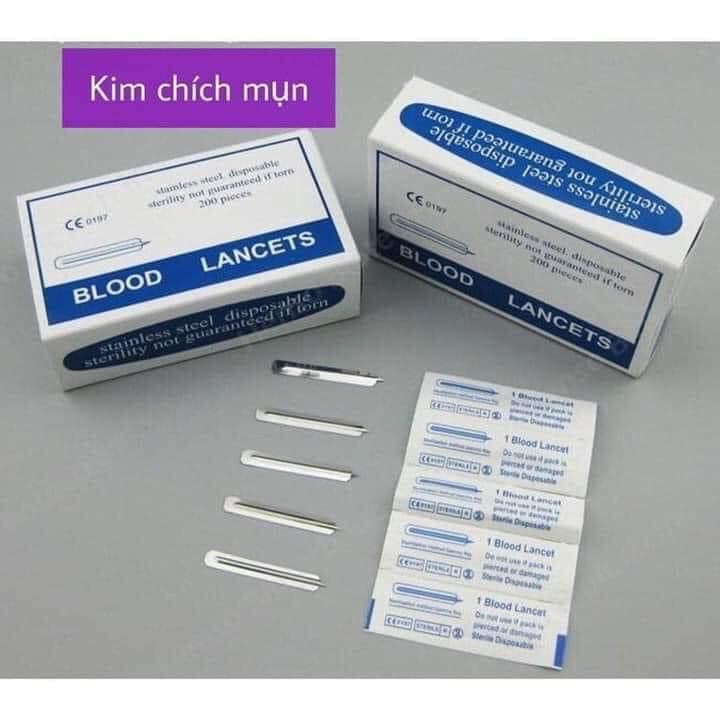 Kim Chích Mụn, Máu Blood Lancet - Kim nặn mụn y tế hộp 200 chiếc