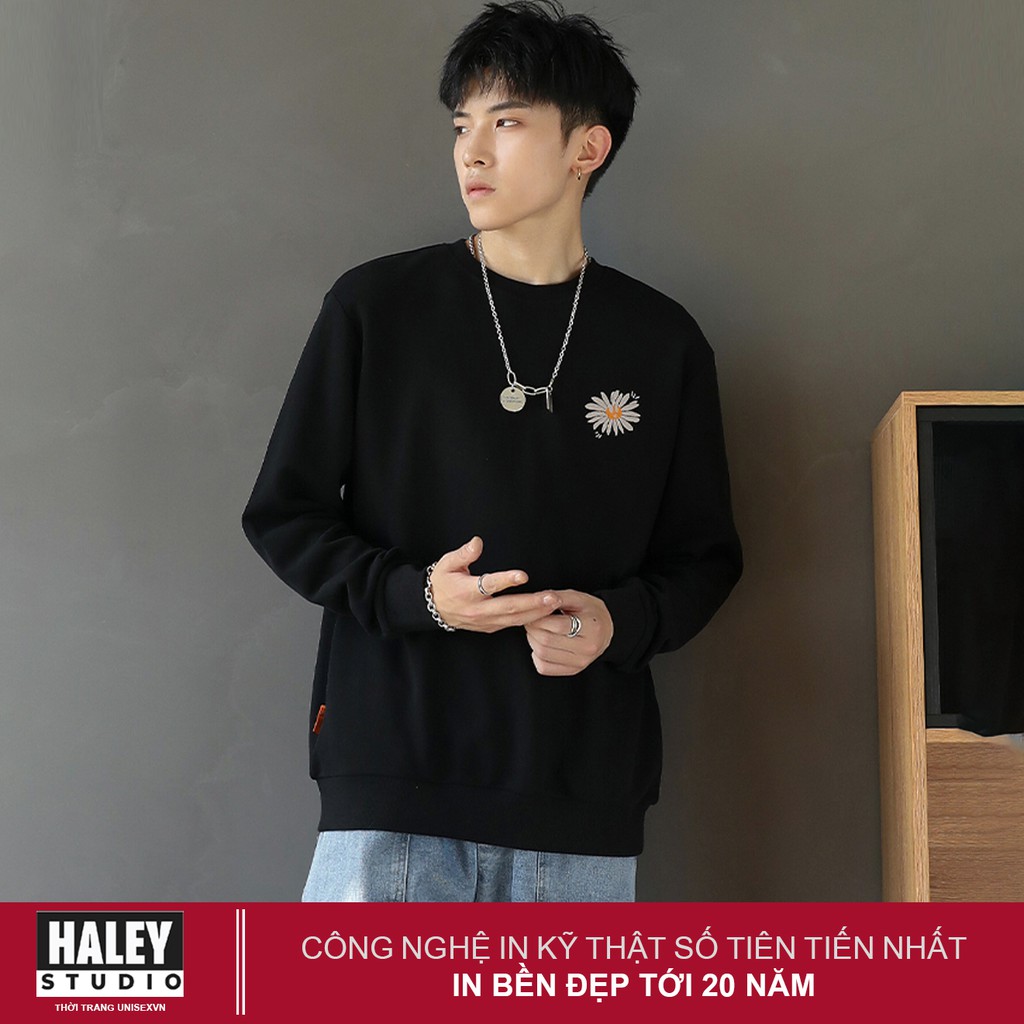 Áo Sweater Hoa Cúc Dragon Bigbang Unisex phong cách Hàn Quốc cá tính, Chất Nỉ Dày Ấm Áp mã HD103 - Tặng vòng xinh