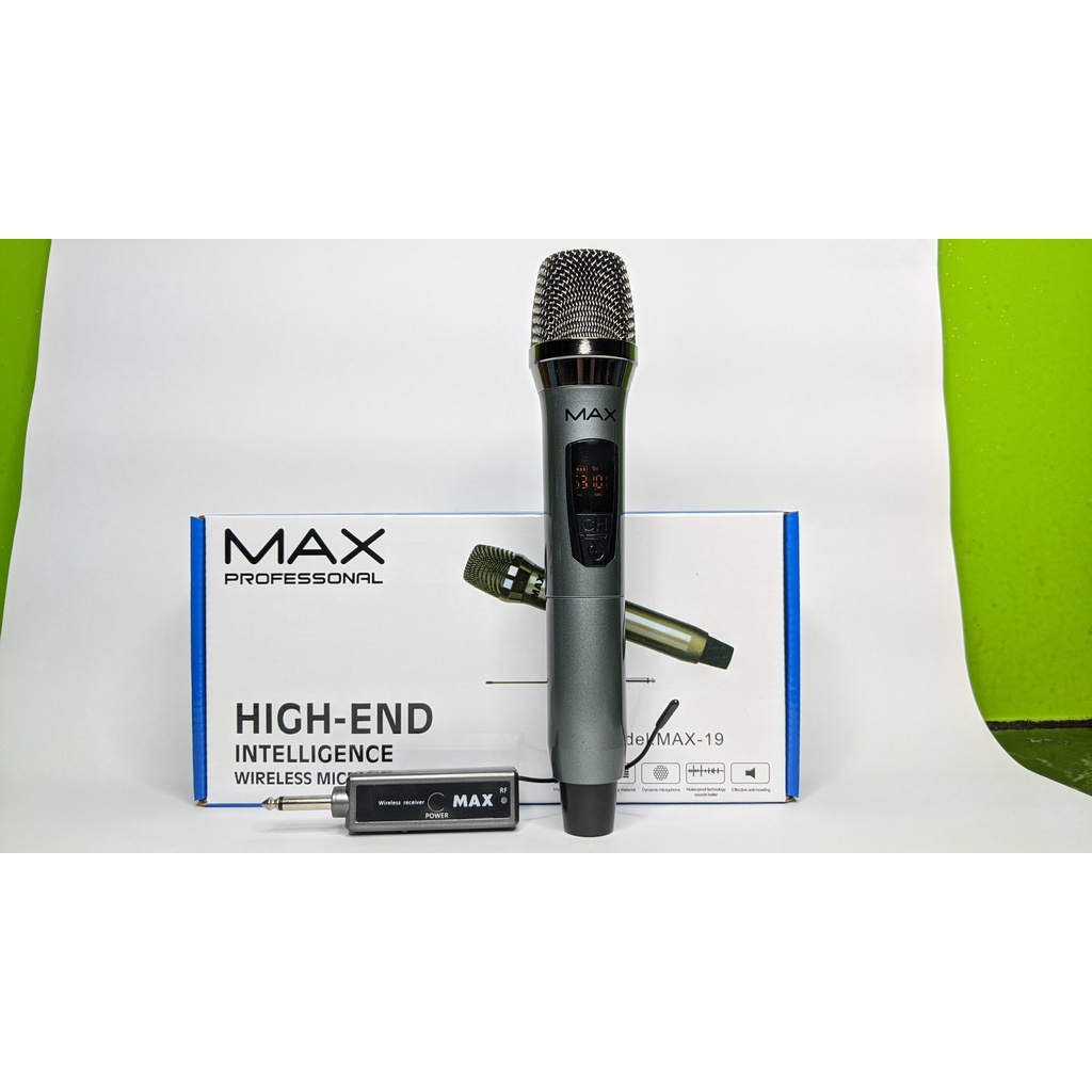 Micro Karaoke Không Dây Giá Rẻ Micro MAX19 Cao Cấp Dành Cho Dàn Kara Gia Đình Hát Live, Loa Bluetoth, Loa Kẹo Kéo, Amply