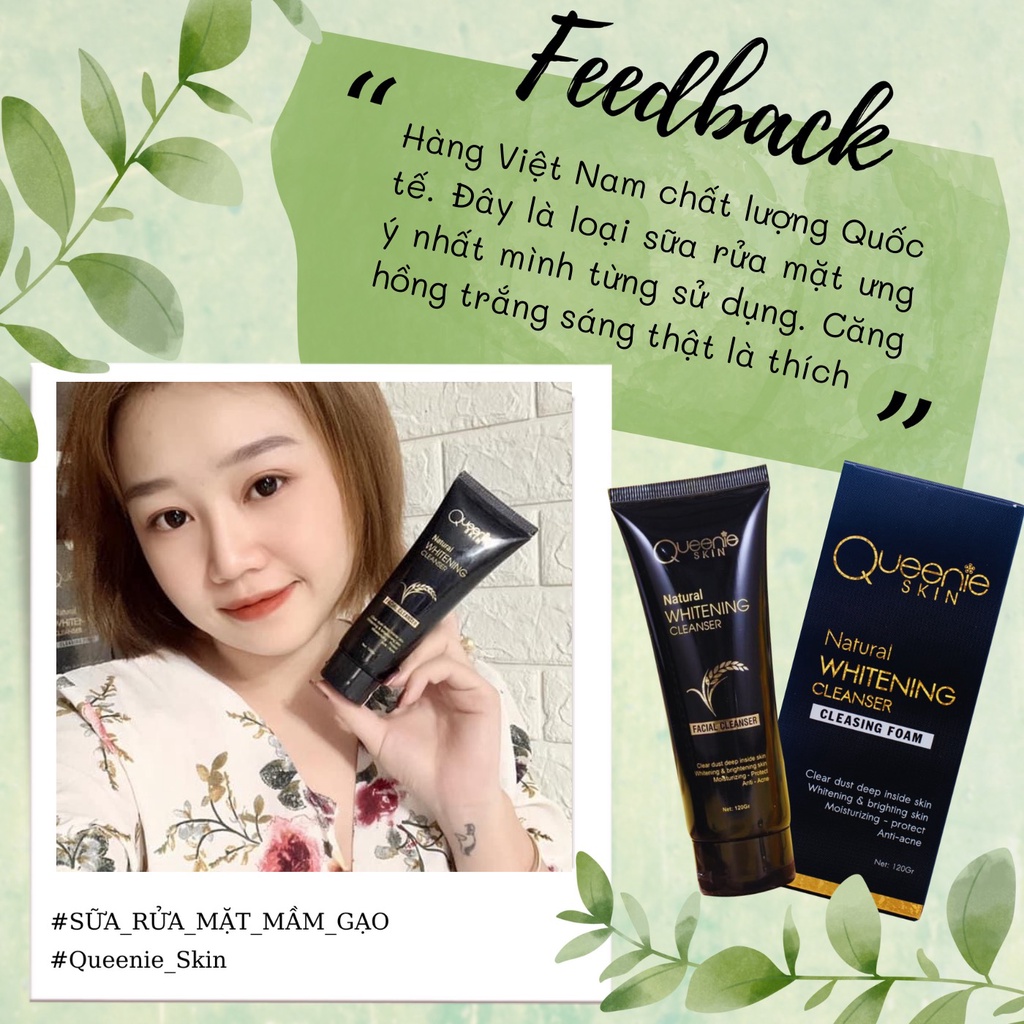 Sữa Rửa Mặt Mầm Gạo Queenie Skin - Sữa Rửa Mặt Queenie Skin Date Mới Nhất