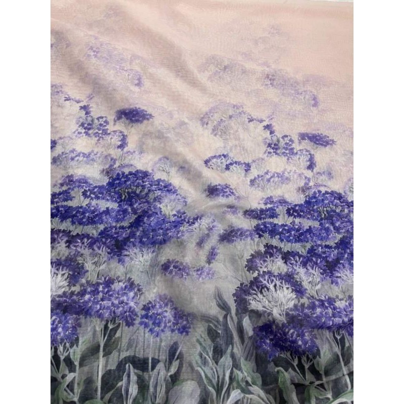 Vải tơ óng hoa chân