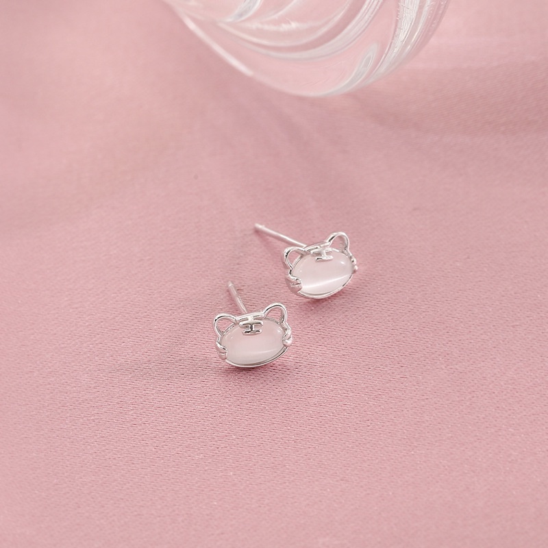 Khuyên tai bạc 925 hình đầu hổ năm mới thời trang cho nữ