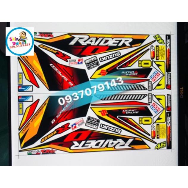 Tem rời Raider Fi 150 tem chống nước ko bay màu