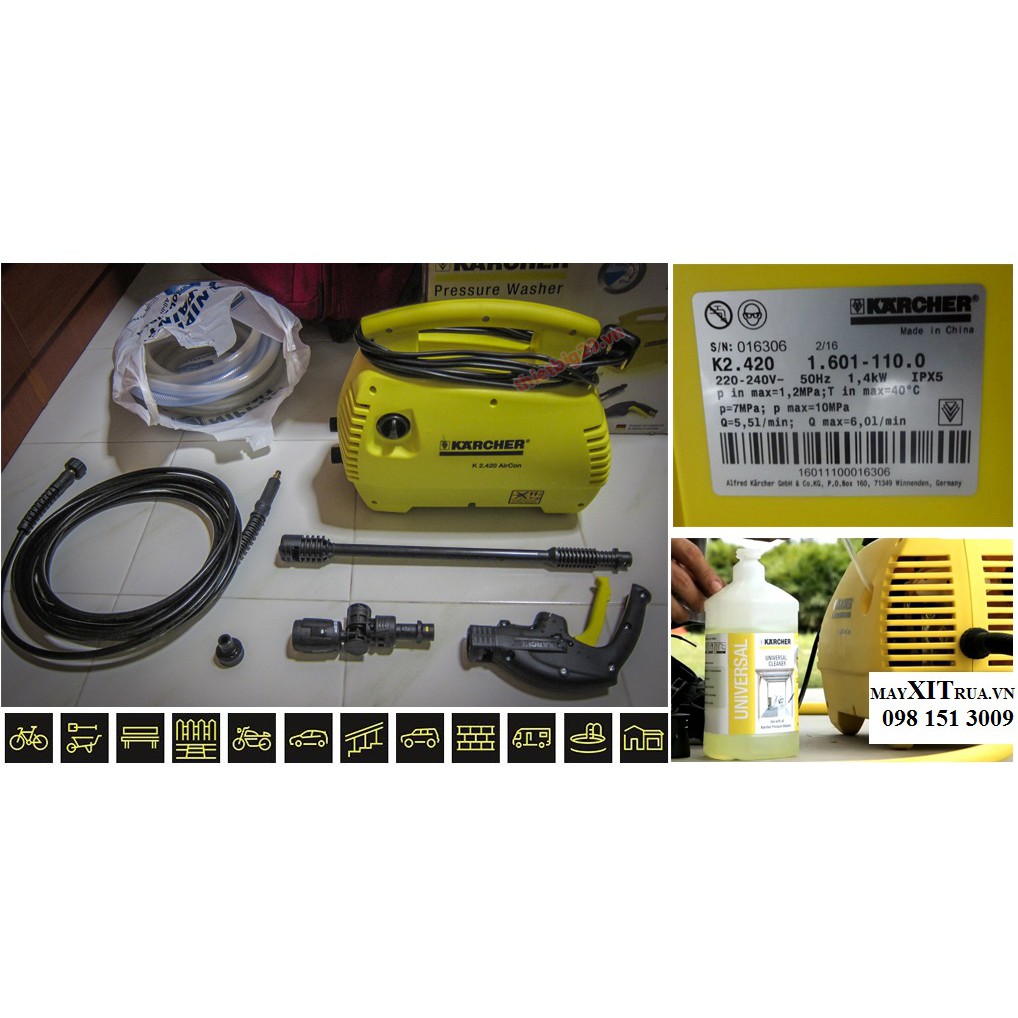 Máy Phun Xịt Rửa Xe KarCher K2 420