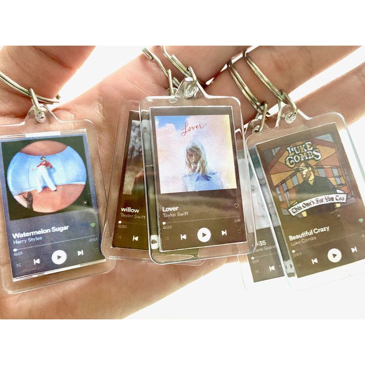 Móc khóa handmade lời bài hát Spotify theo yêu cầu nha