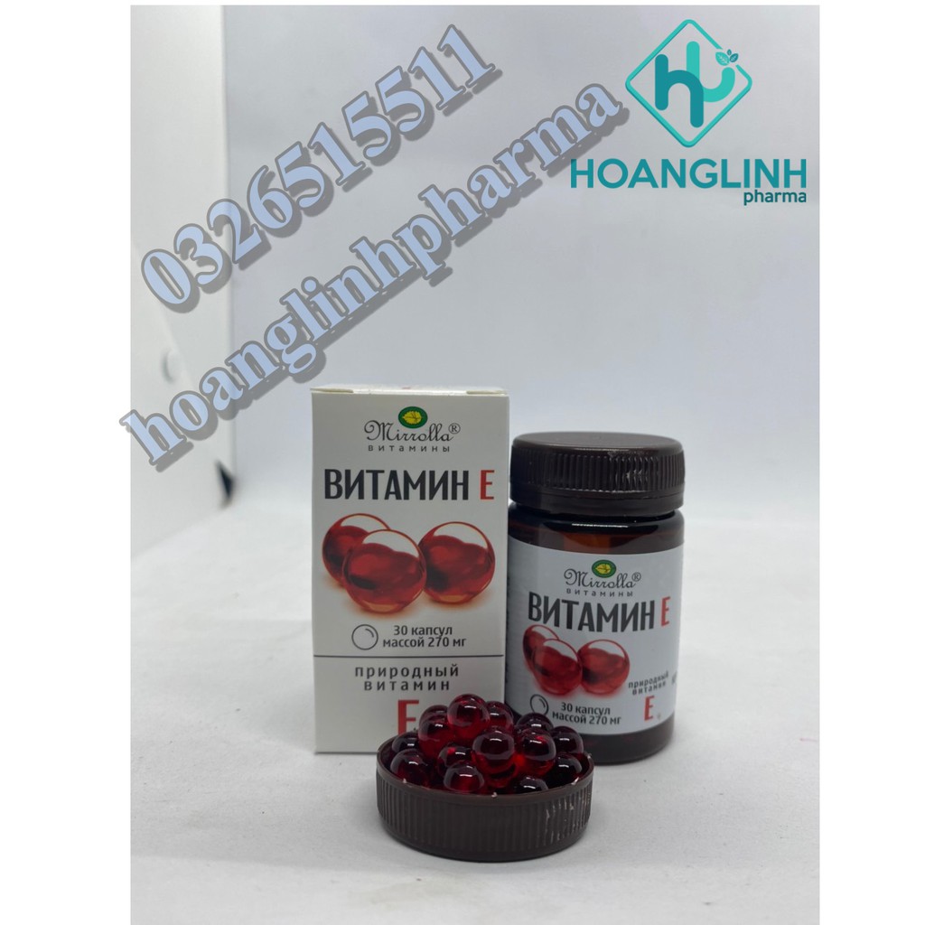 [ Chuẩn AUT] Vitamin E Đỏ Mirrolla 270mg lọ 30 viên | BigBuy360 - bigbuy360.vn