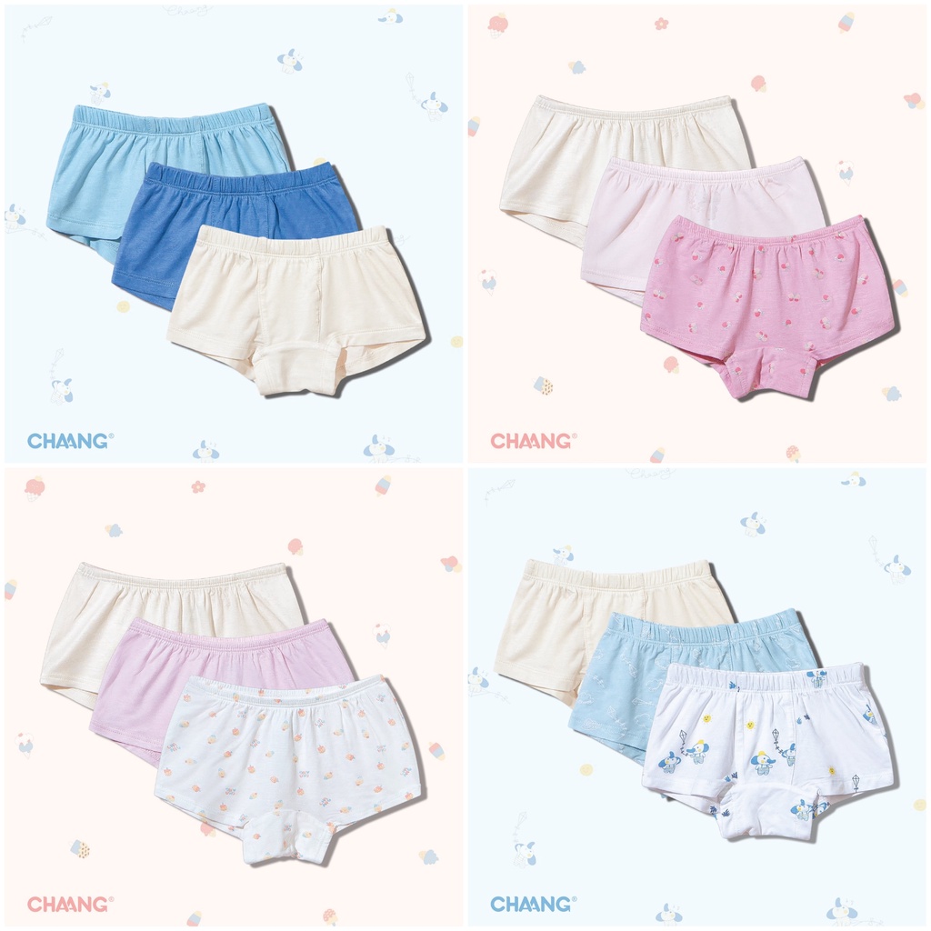 (3-5Y) Set 3 chiếc quần chip trẻ em summer Chaang