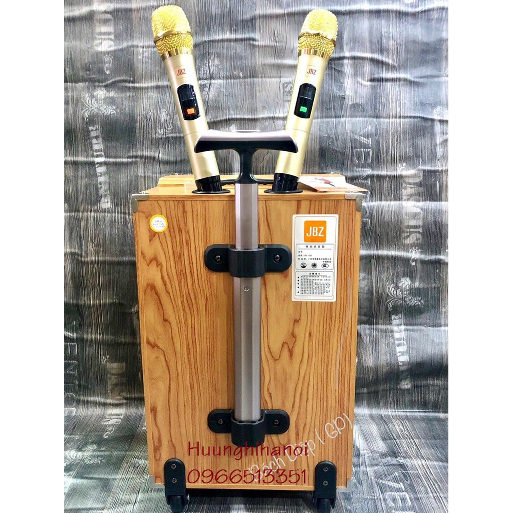 Loa hát karaoke hay giá rẻ, loa di đông JBZ 1003 công suất lớn, kèm 2 micro UHF không dây.