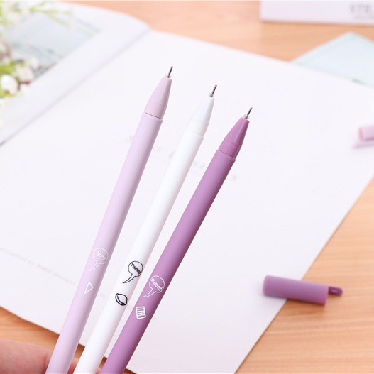 Set 6 bút mực gel Morandi Pennie mực đen vỏ màu pastel retro dễ thương ngòi 0.5mm