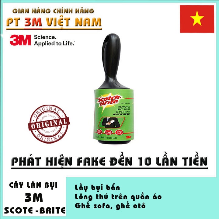 Cây lăn bụi , lông chó mèo , tóc rụng 3M Scotch brite