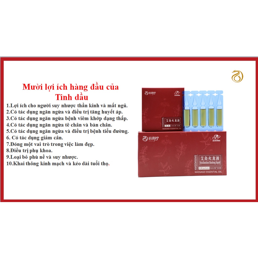 Tinh dầu đả thông, tinh dầu hoả liệu Bách tiêu đan hộp 25 ống 5ml