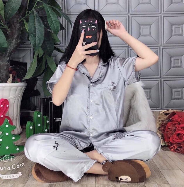 [MÀU MỚI] ĐỒ BỘ PIJAMA LỤA VIỀN BÈO - TAY NGẮN QUẦN DÀI | BigBuy360 - bigbuy360.vn