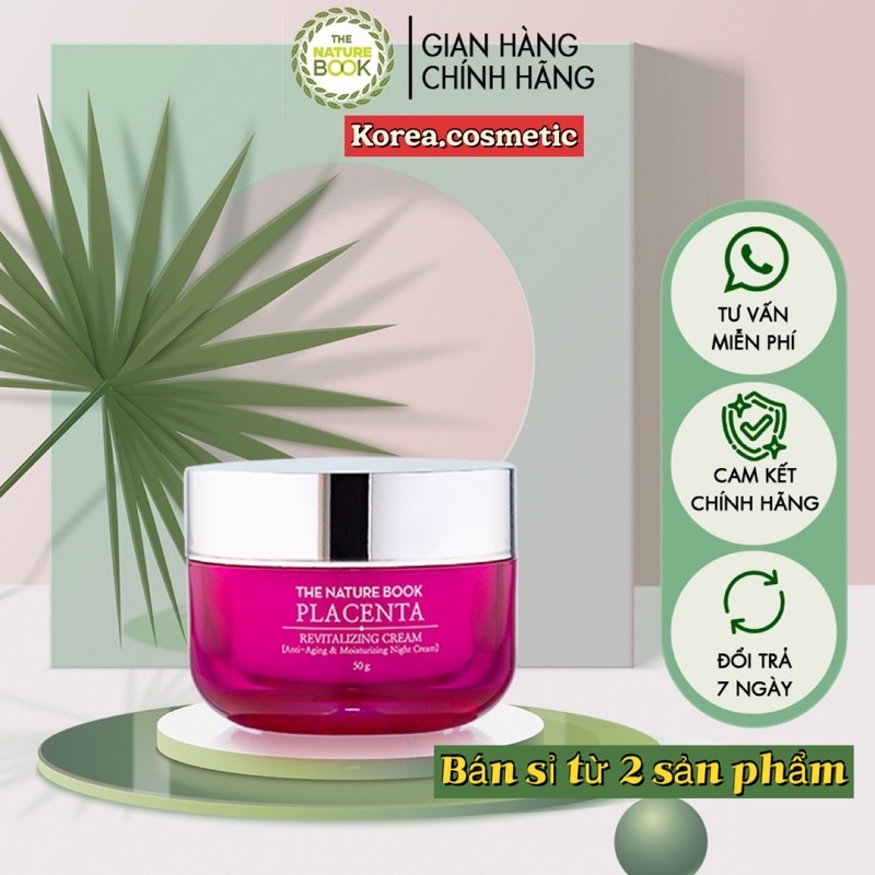 Kem dưỡng hồi sinh làn da chiết xuất nhau thai cừu Nature Book Placenta Revitalizing Cream OT039