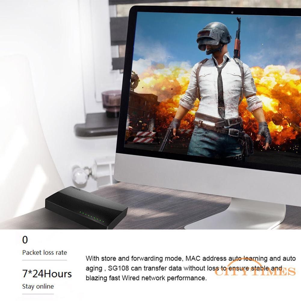 Bộ Chia 8 Cổng Mạng Lan Tenda Sg108 1000m | BigBuy360 - bigbuy360.vn