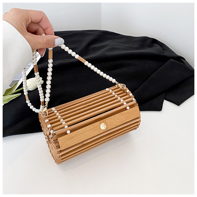 Túi Đeo JASMIN NOIR Chéo Hình Hoa Nhài Đính Ngọc Trai Giả Xinh Xắn Cho Nữ
