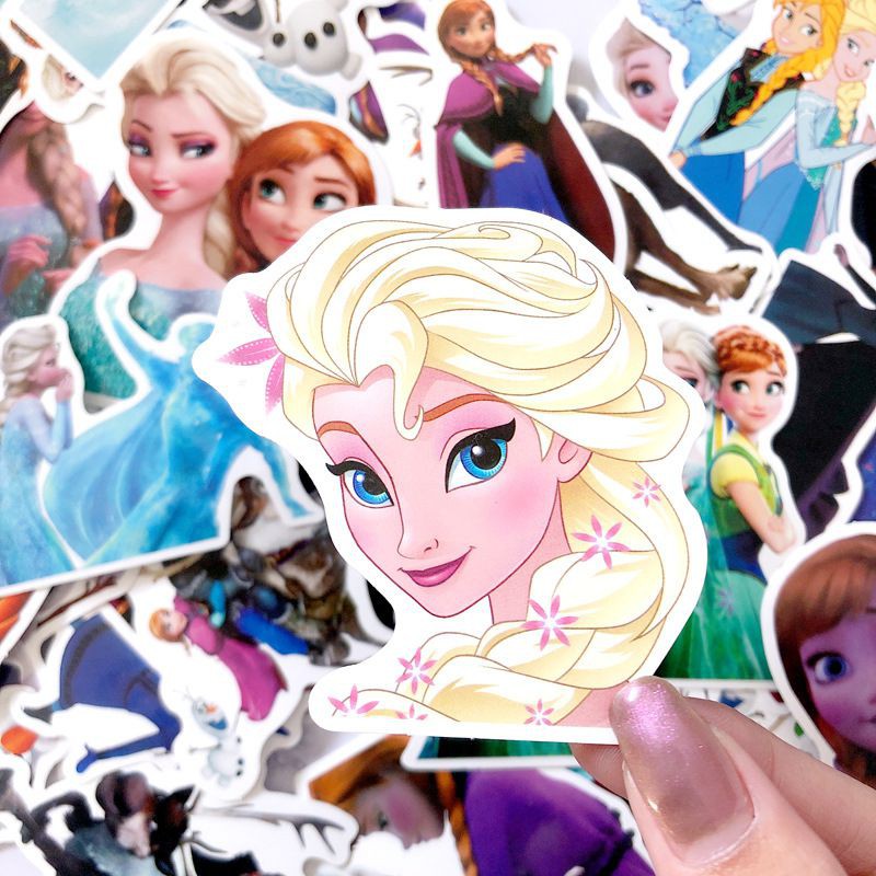Bộ 50 Miếng Dán Graffiti Frozen 2 Chống Thấm Nước Trang Trí Điện Thoại / Ván Trượt