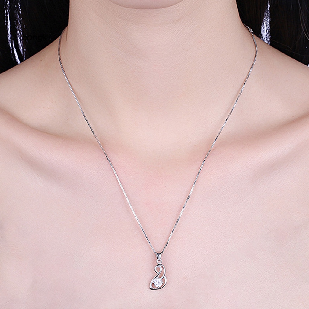 vòng cổ Mạ Bạc Đính Đá Zircon Hình Rắn Thời Trang Cho Nữ