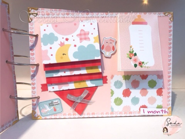[Tổng hợp mẫu] Album handmade Scrapbook cho bé gái