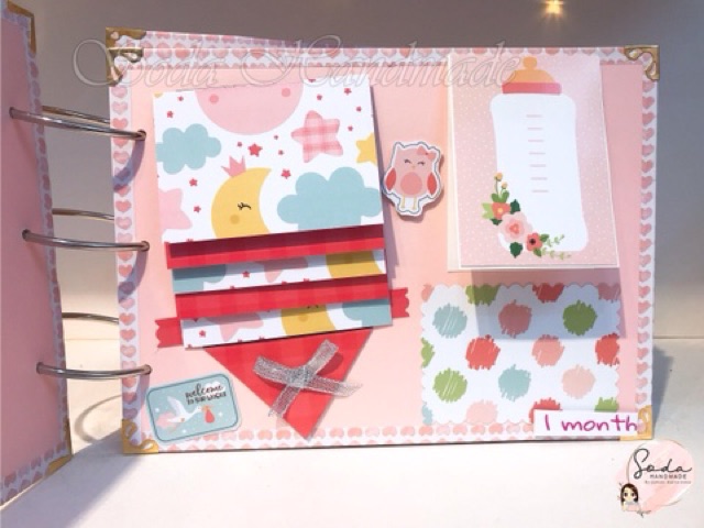 [Tổng hợp mẫu] Album handmade Scrapbook cho bé gái