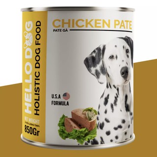 Pa tê cho chó làm từ thịt gà tươi Hello Dog Chicken Pate 850g