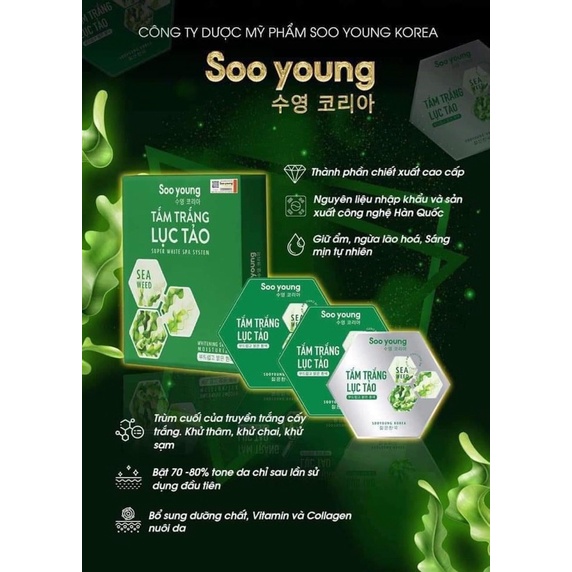 Ủ Trắng Lục Tảo Soo Young White Collagen Body Mask | BigBuy360 - bigbuy360.vn