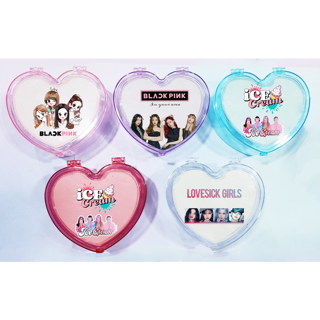 Hộp tim blackpink kèm gương HKG26 dễ thương cute đựng trang sức hoạt hình