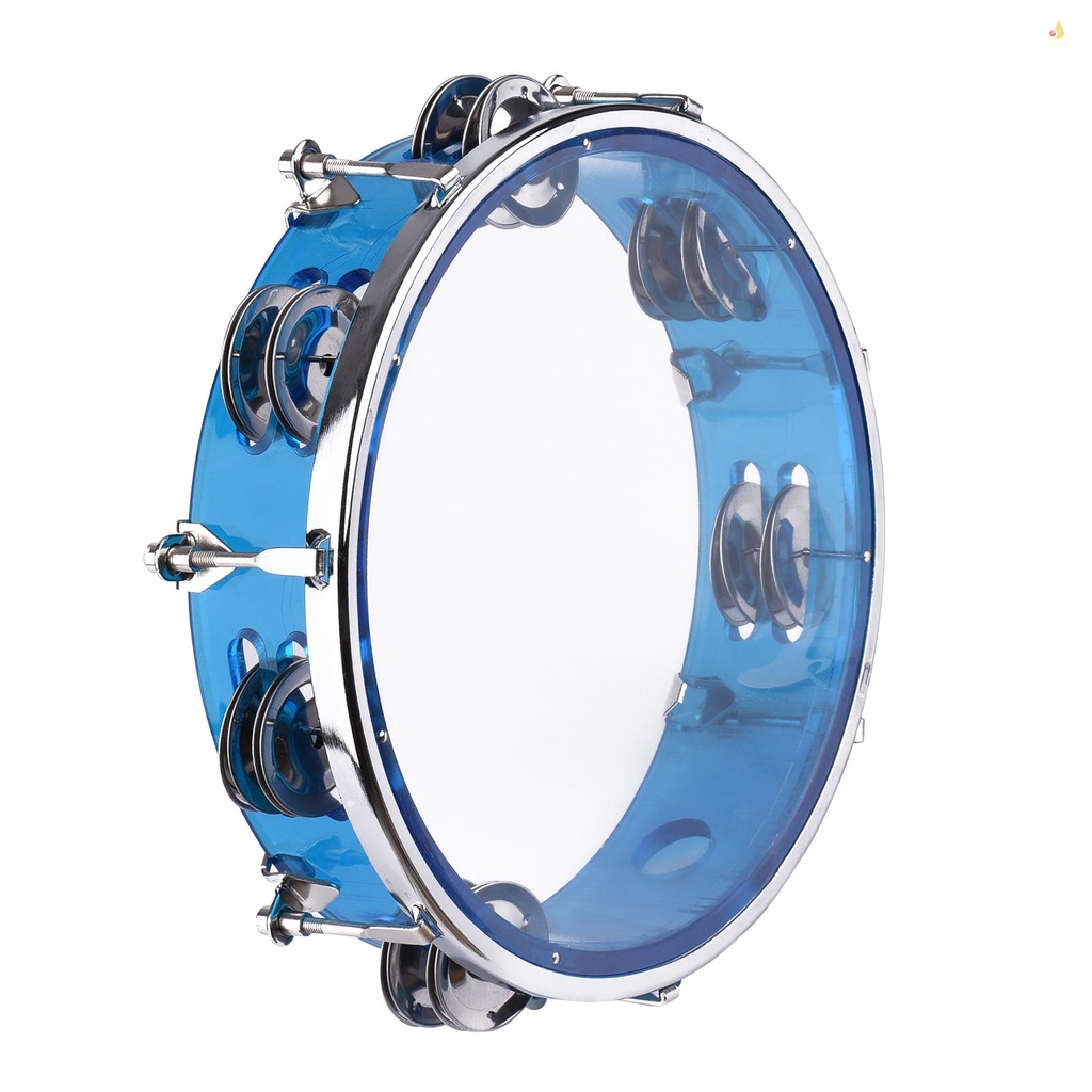 Trống Lục Lạc Cầm Tay 8 inch Hai Hàng Chuông Đôi