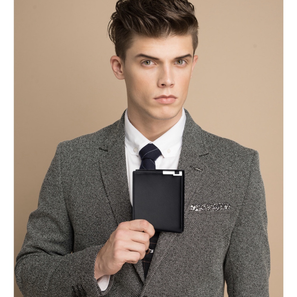 Ví Ngắn Bằng Sắt Phong Cách Hàn Quốc Dành Cho Nam