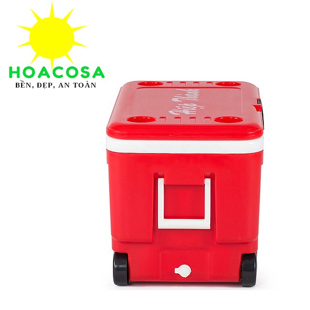 Thùng Đá Nhựa 65 Lít (65L) Hitaco ( Nhựa Hiệp Thành) - Có Bánh xe, Vòi Xả Tiện Lợi- Đồ Gia Dụng Hoacosa.