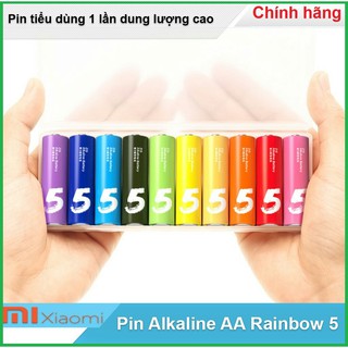 [CHÍNH HÃNG] Pin tiểu AA Alkaline Xiaomi Rainbow 5 - 1 hộp 10 viên
