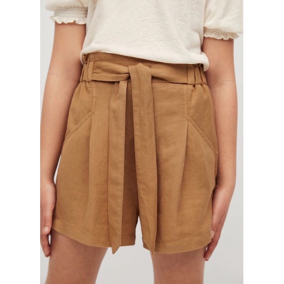 Quần Short Đũi Bé Gái Papper Nâu Đất MG