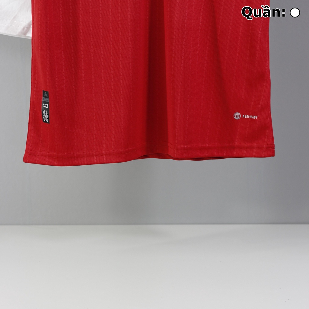 Đồ đá banh Manchester United Leaguestore - set thể thao bộ quần áo đá bóng nam MU sân nhà 22/23 cổ bẻ màu đỏ ngắn tay