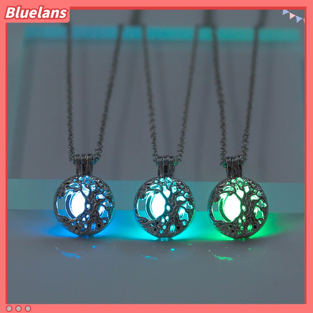 Vòng cổ mặt đá xanh dương phát sáng thời trang