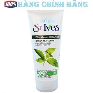 Sữa rửa mặt tẩy tế bào chết ngừa mụn đầu đen ST.IVES Blackhead Clearing Green Tea Scrub 170g - MP836