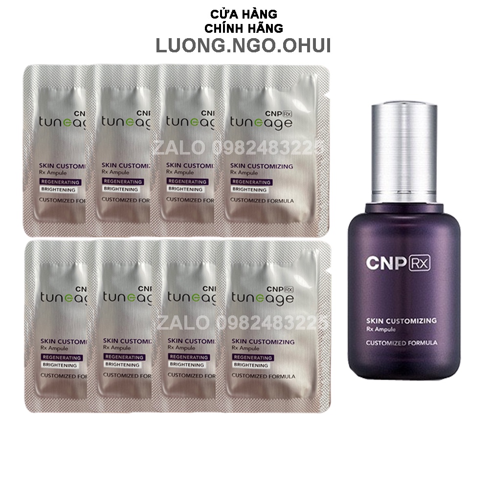 Gói sample tinh chất truyền trắng, hủy nám, nâng cơ trẻ hóa da - CNP Skin Customizing Regenerating Brightening 1ml