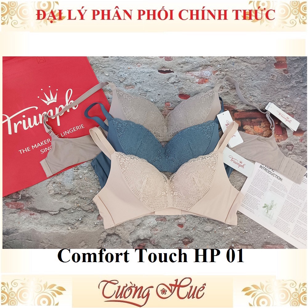 Áo lót nữ Triumph Comfort Touch HP 01 không gọng phối ren lưng bảng to.