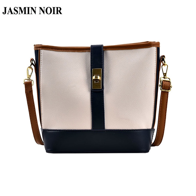 Túi Xách JASMIN NOIR Bucket Chất Liệu Da PU Có Khóa Thời Trang Cho Nữ